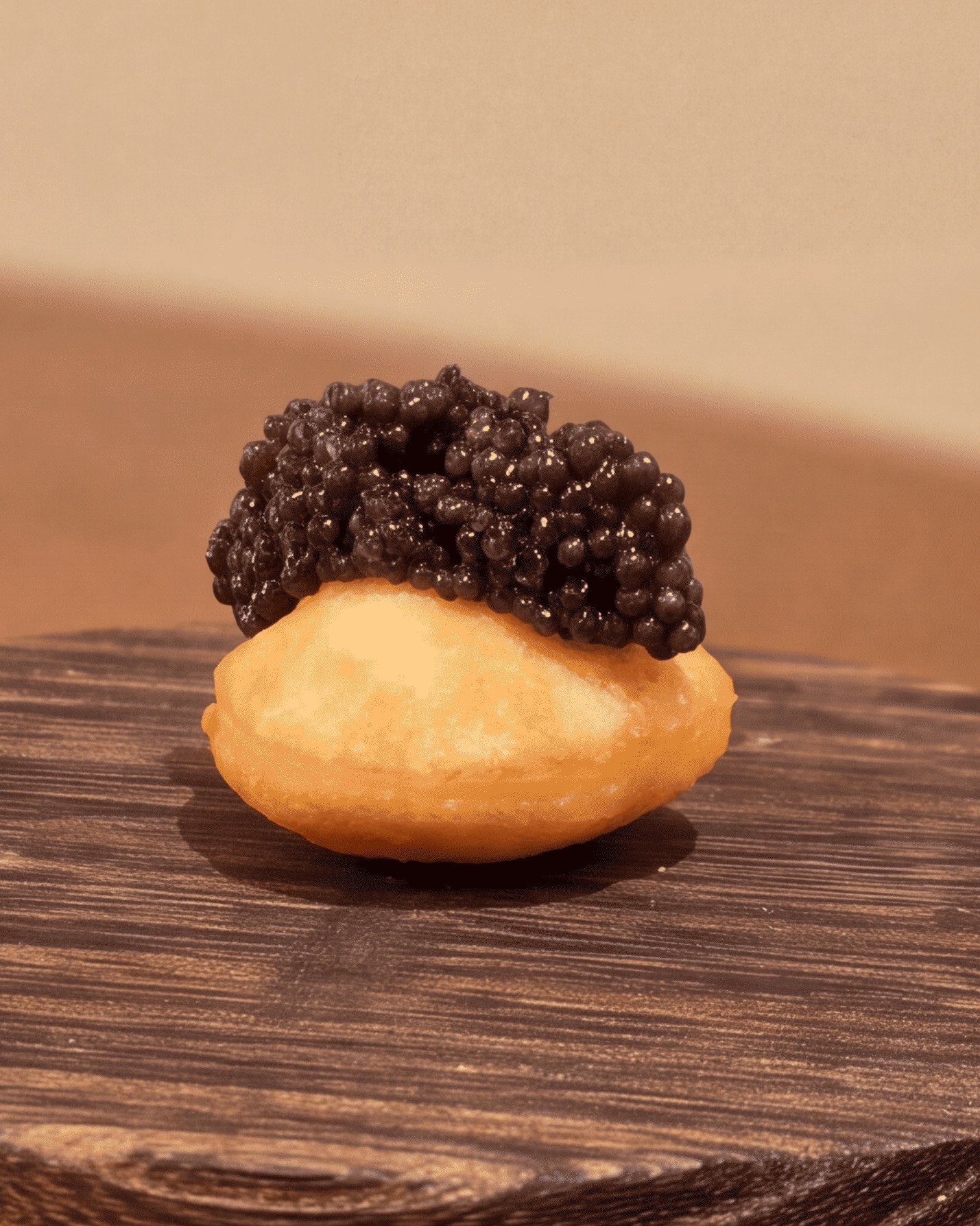 Baursak with caviar