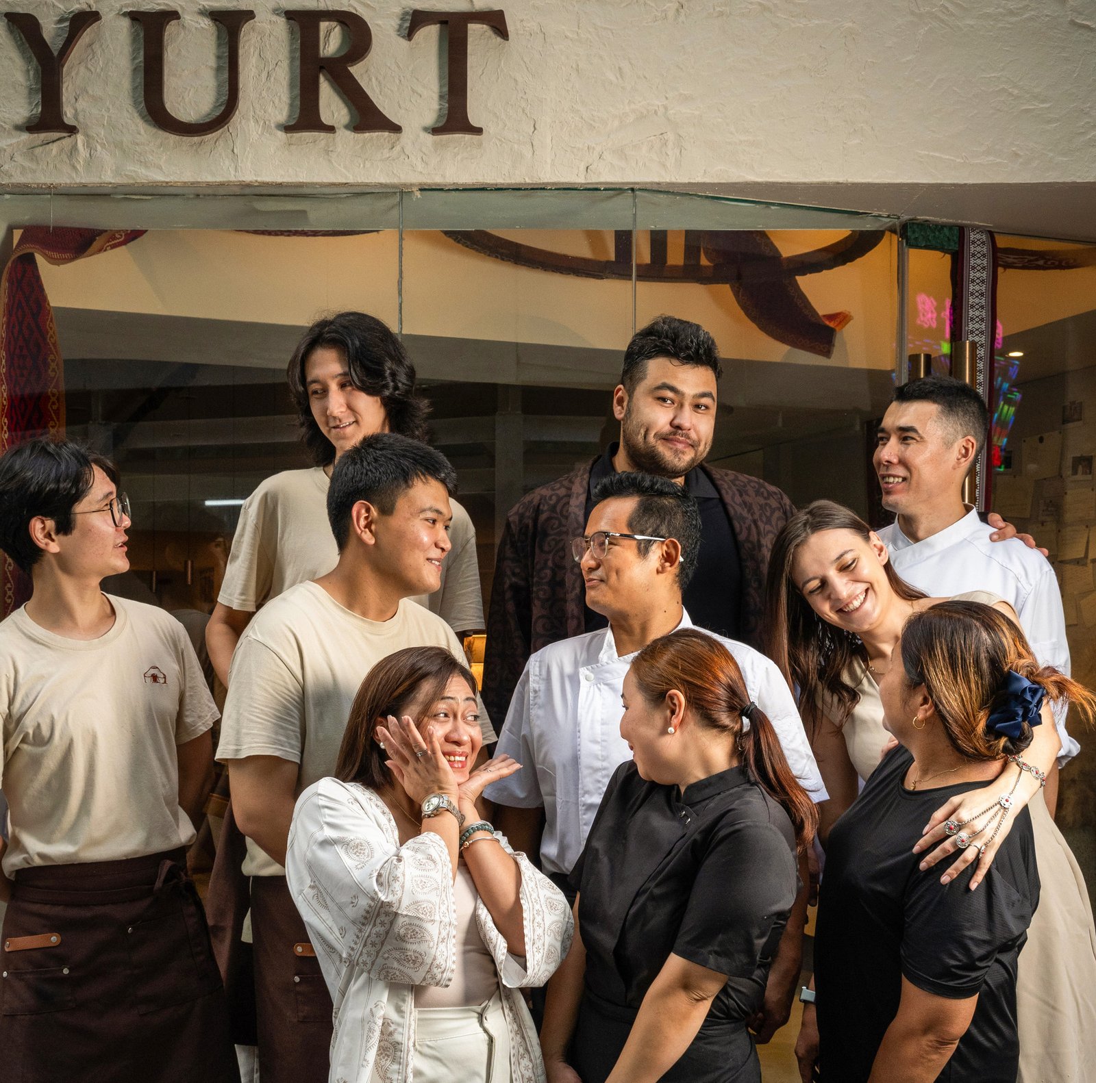 The YURT team outside the restaurant on Elgin Street